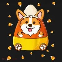 Cute Candy Corn Corgi Halloween Costume Sweatshirt thumb 3