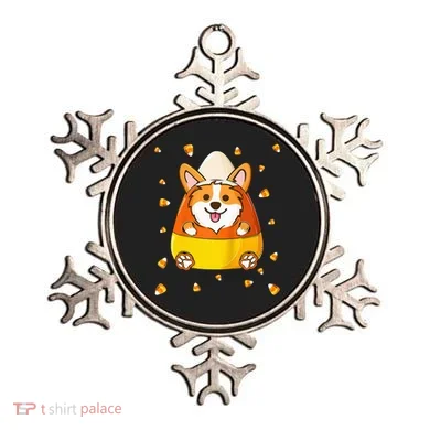 Cute Candy Corn Corgi Halloween Costume Ornament