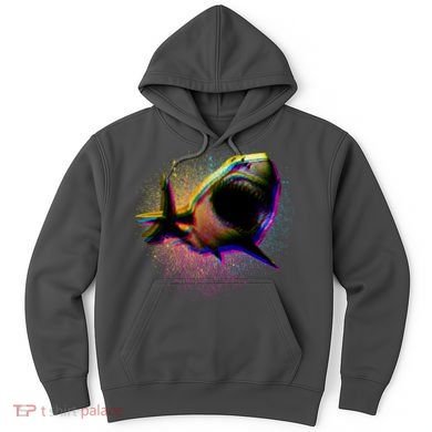 Cool Colorful CMYK Paint Spatter Shark Hoodie