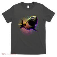 Cool Colorful CMYK Paint Spatter Shark T-Shirt thumb 0