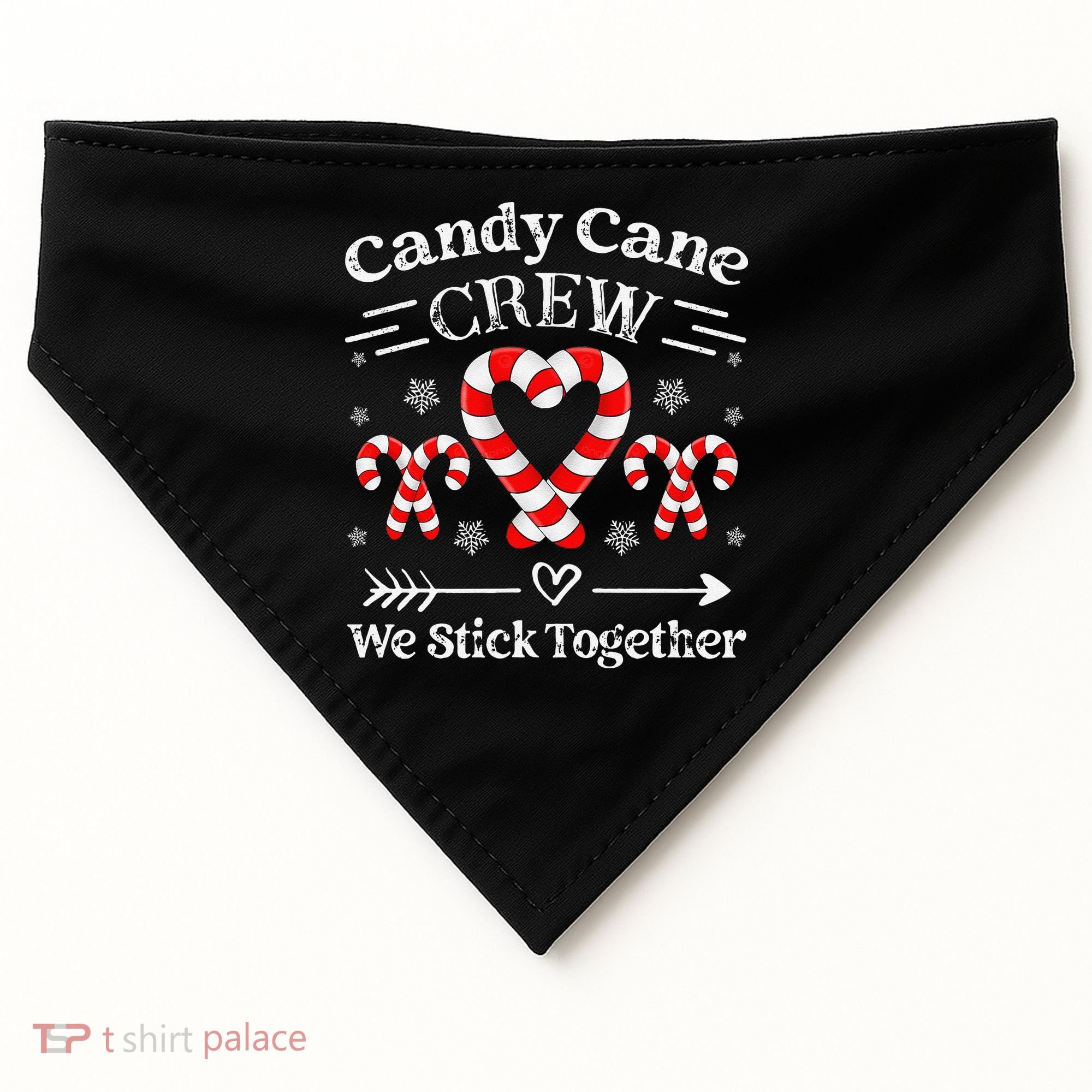 Candy Cane Crew Family Matching Christmas Xmas USA-Made Doggie Bandana