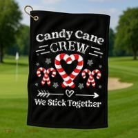 Candy Cane Crew Family Matching Christmas Xmas Golf Towel thumb 1