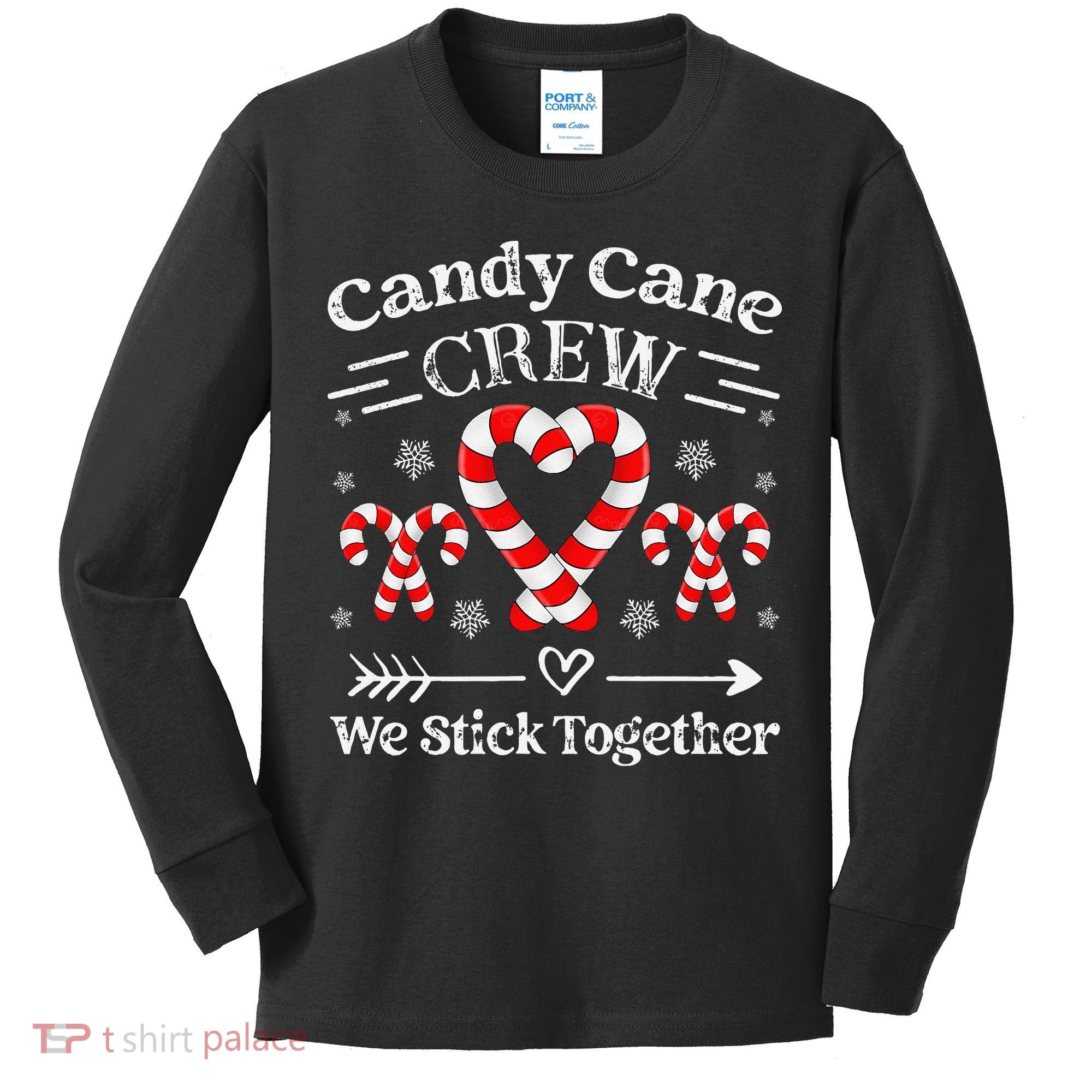 Candy Cane Crew Family Matching Christmas Xmas Kids Long Sleeve Shirt
