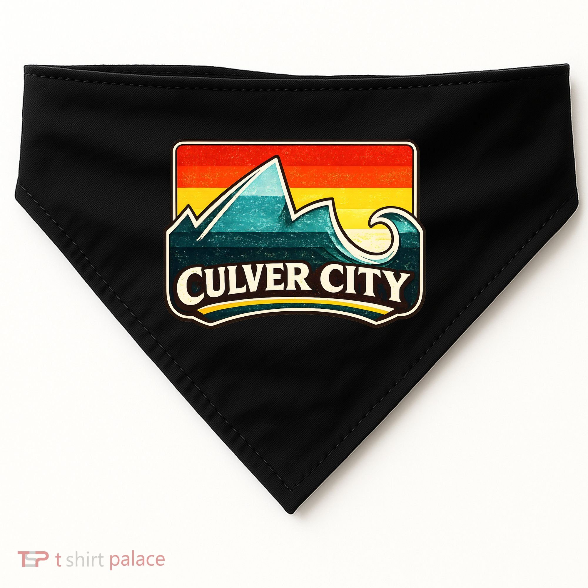 Culver City California Wave Retro USA-Made Doggie Bandana