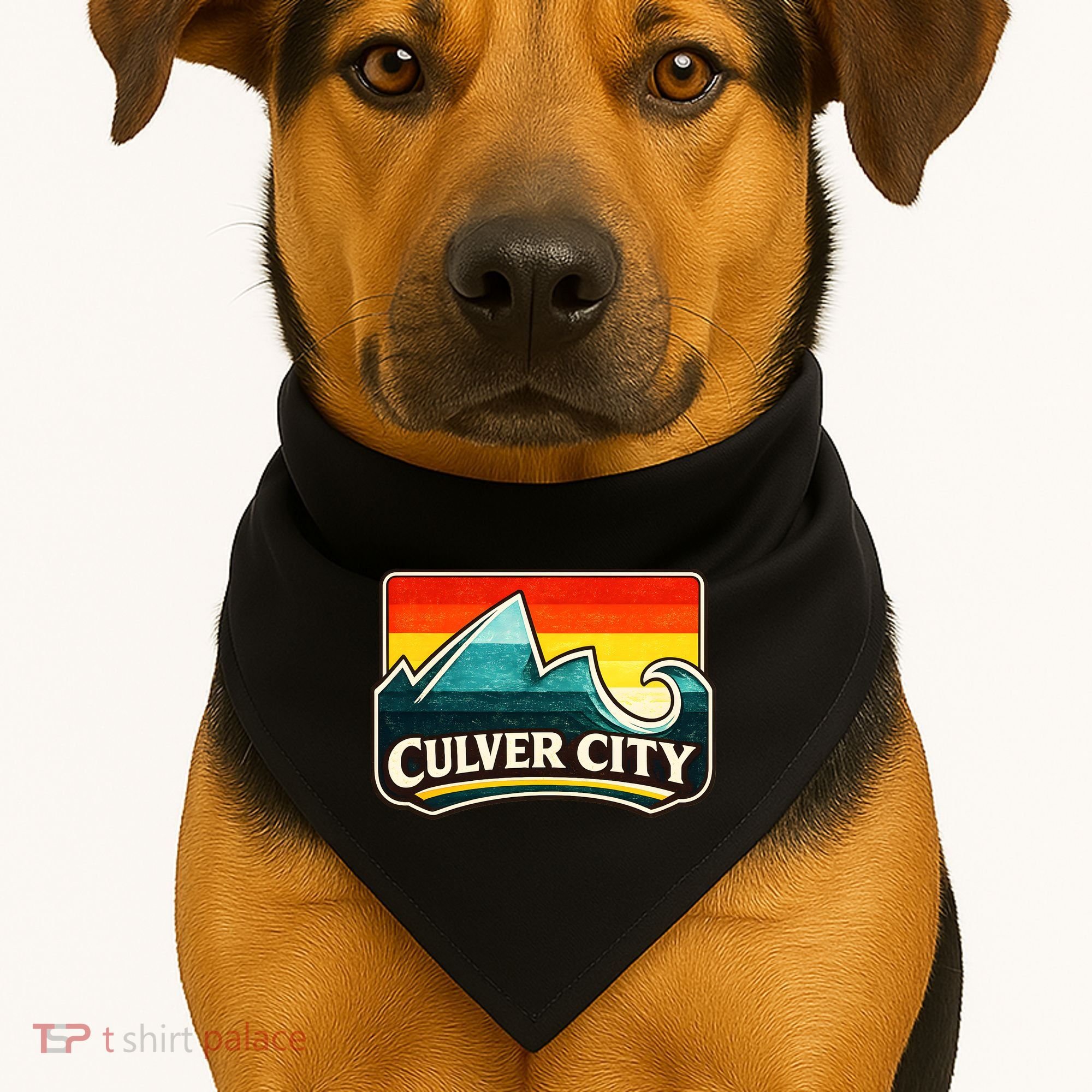 Culver City California Wave Retro USA-Made Doggie Bandana