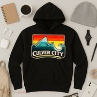 Culver City California Wave Retro Hoodie thumb 3