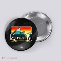 Culver City California Wave Retro Button thumb 0