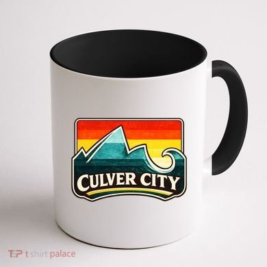 Culver City California Wave Retro Coffee Mug back