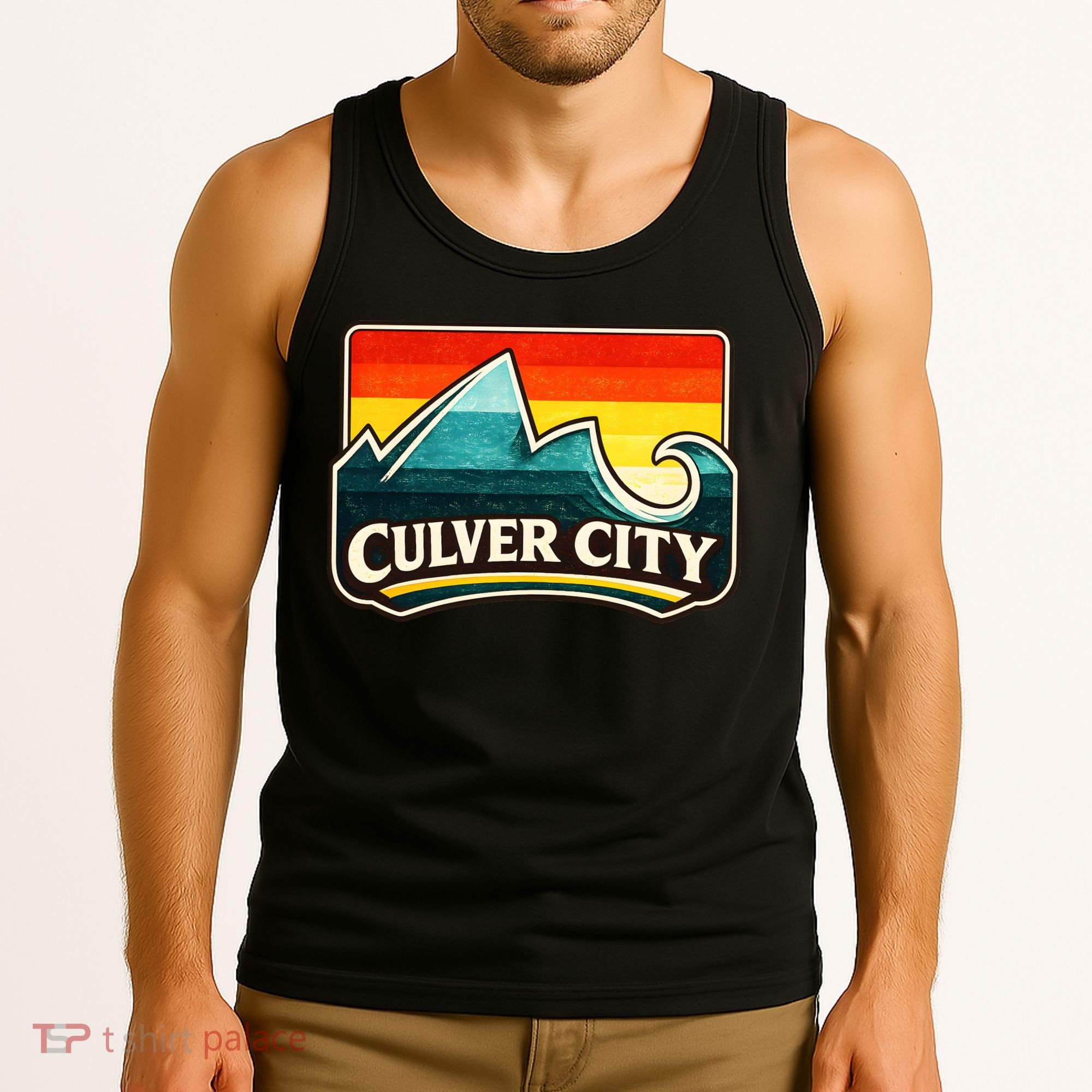 Culver City California Wave Retro Tank Top
