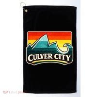 Culver City California Wave Retro Golf Towel thumb 0