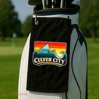 Culver City California Wave Retro Golf Towel thumb 2