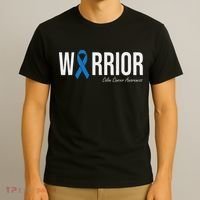 Colorectal Cancer Colon Cancer Blue Ribbon T-Shirt thumb 3