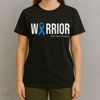 Colorectal Cancer Colon Cancer Blue Ribbon T-Shirt thumb 4