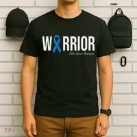 Colorectal Cancer Colon Cancer Blue Ribbon T-Shirt thumb 6