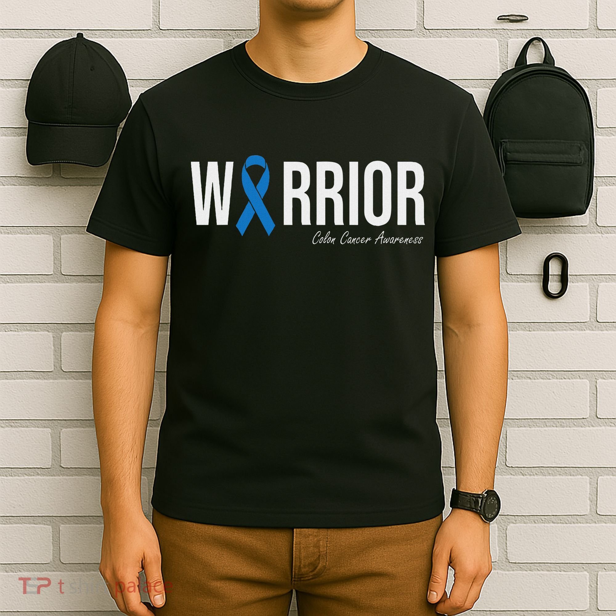 Colorectal Cancer Colon Cancer Blue Ribbon T-Shirt