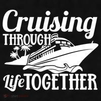 Couple Cruise Cruising Through Life Together Cute Gift Ladies PosiCharge Tri-Blend Wicking Tank thumb 2