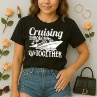 Couple Cruise Cruising Through Life Together Cute Gift Comfort Colors Boxy T-Shirt thumb 2