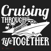Couple Cruise Cruising Through Life Together Cute Gift Comfort Colors Boxy T-Shirt thumb 3