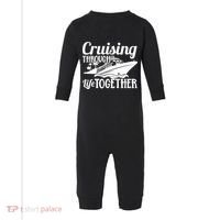 Couple Cruise Cruising Through Life Together Cute Gift Infant Fleece One Piece thumb 0