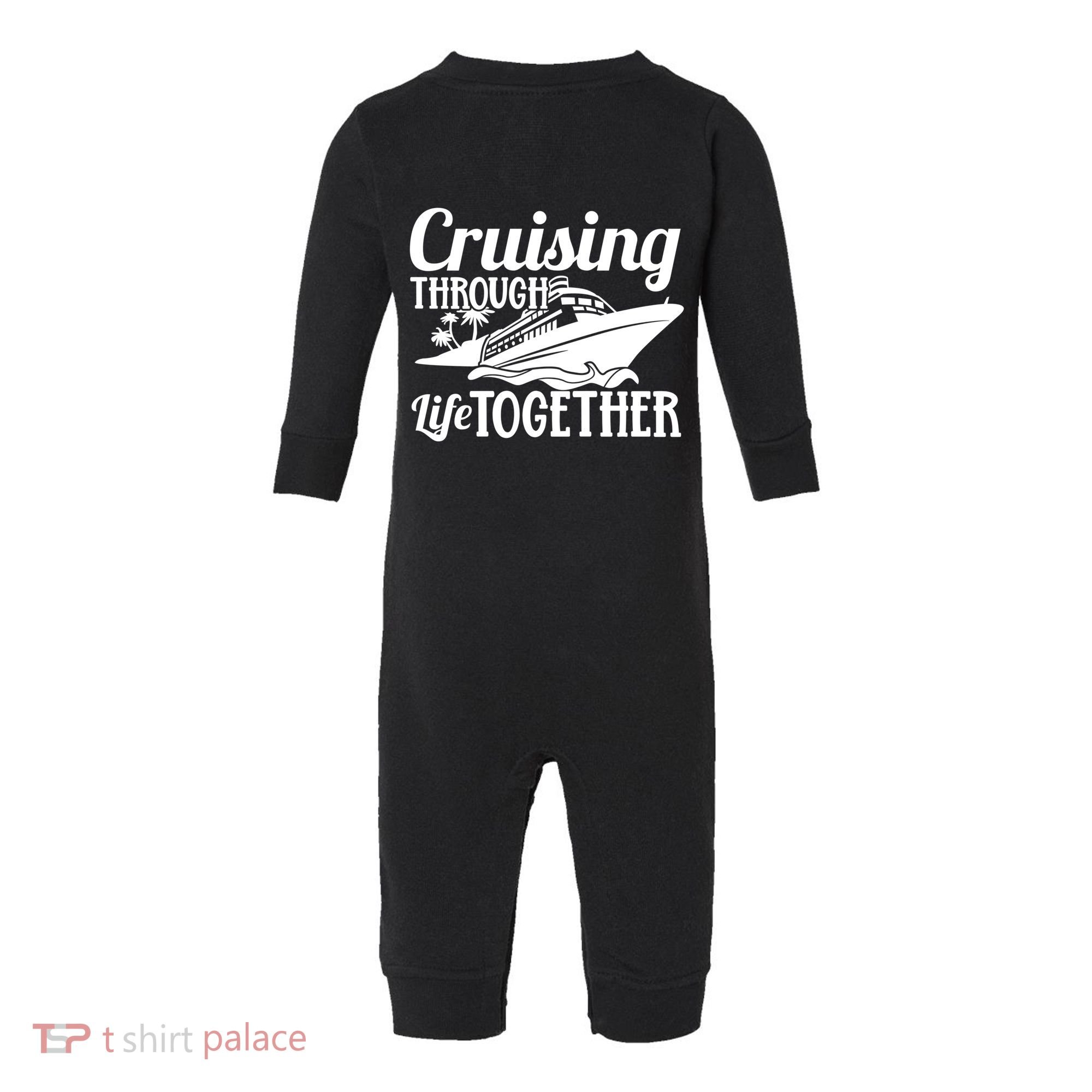 Couple Cruise Cruising Through Life Together Cute Gift Infant Fleece One Piece