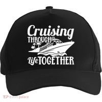 Couple Cruise Cruising Through Life Together Cute Gift Five-Panel Snapback Cap thumb 0