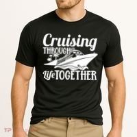 Couple Cruise Cruising Through Life Together Cute Gift Cooling Performance Crew T-Shirt thumb 2