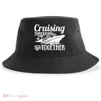 Couple Cruise Cruising Through Life Together Cute Gift Sustainable Bucket Hat thumb 0