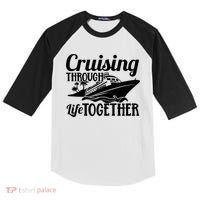Couple Cruise Cruising Through Life Together Cute Gift Kids Colorblock Raglan Jersey thumb 0