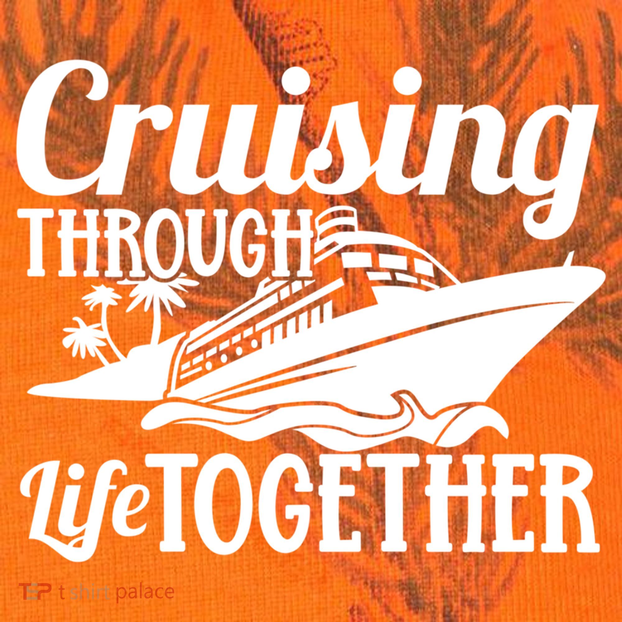 Couple Cruise Cruising Through Life Together Cute Gift Kati Licensed 12" Camo Cuffed Beanie