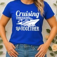 Couple Cruise Cruising Through Life Together Cute Gift Women's T-Shirt thumb 2