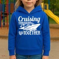 Couple Cruise Cruising Through Life Together Cute Gift Kids Hoodie thumb 3