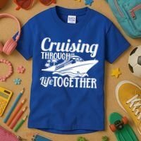 Couple Cruise Cruising Through Life Together Cute Gift Kids T-Shirt thumb 3