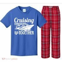 Couple Cruise Cruising Through Life Together Cute Gift Kids Plaid Pajama Set thumb 0