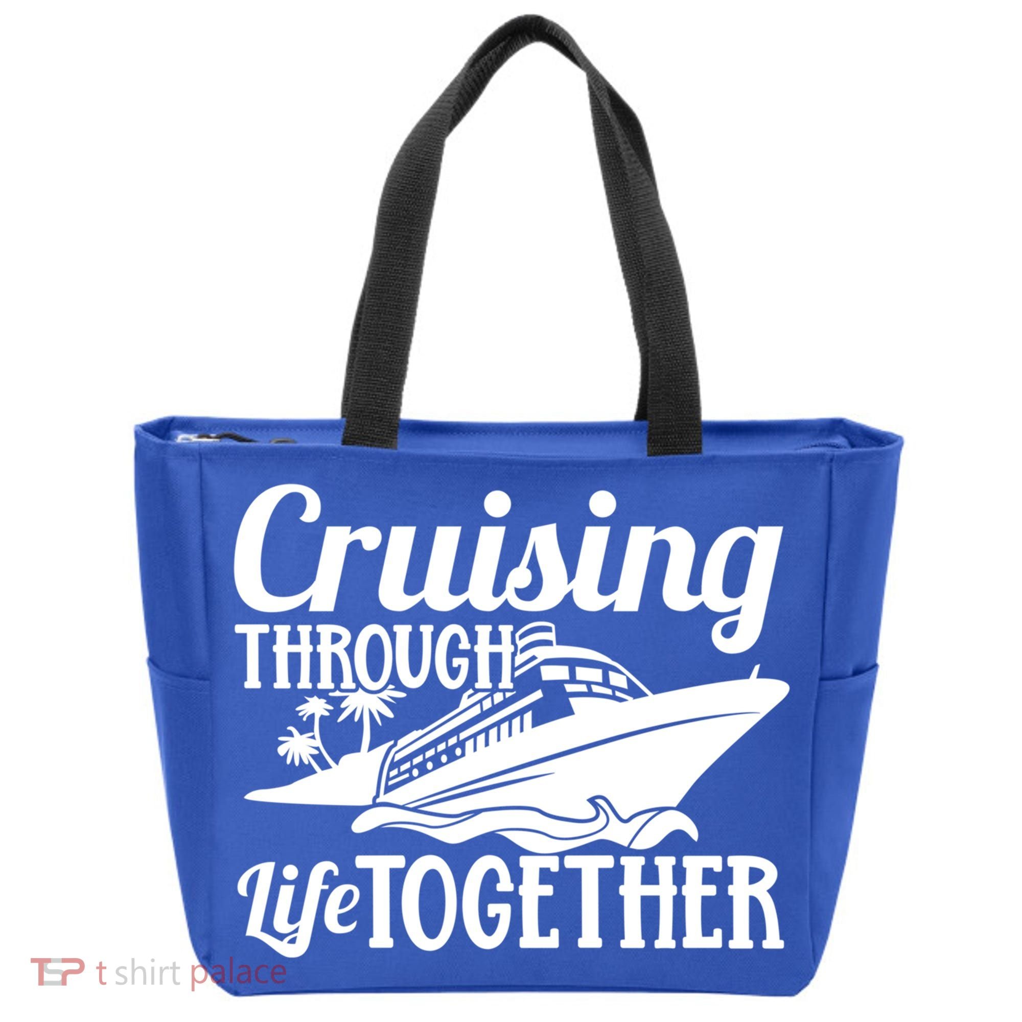 Couple Cruise Cruising Through Life Together Cute Gift Tote Bag
