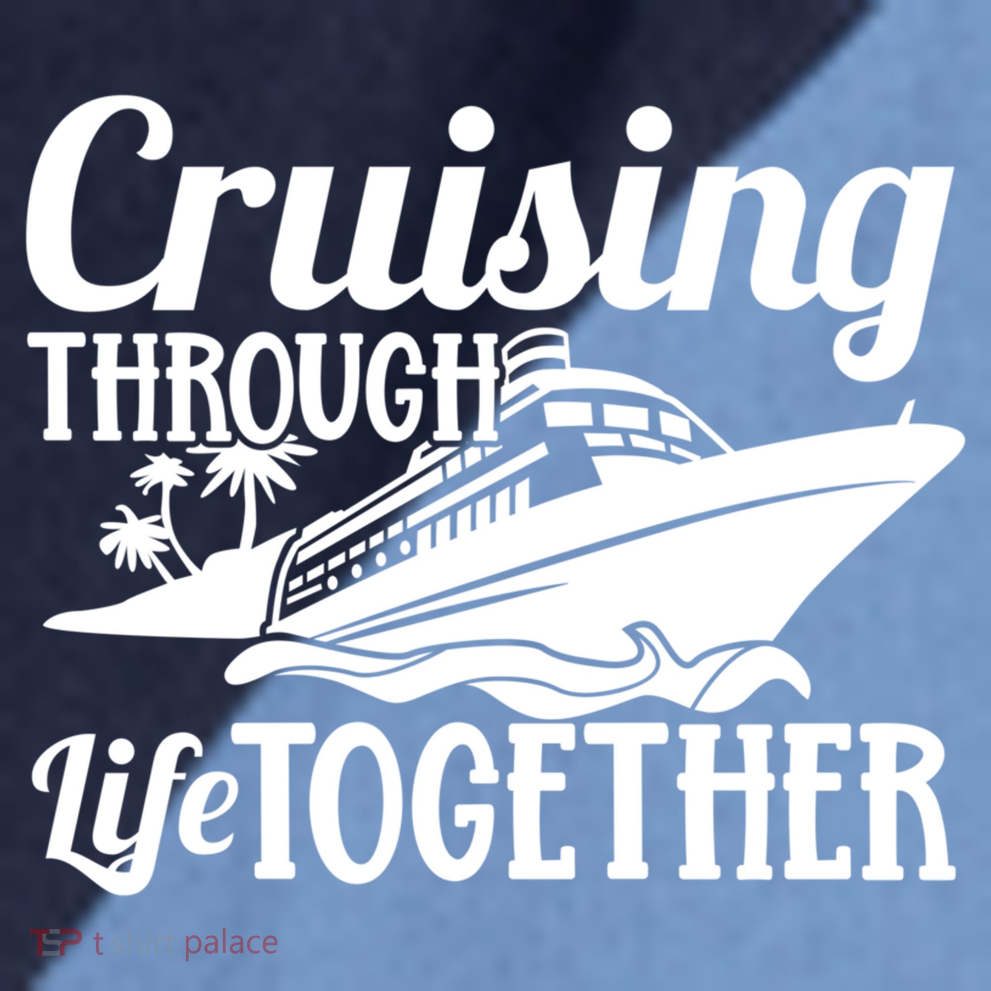 Couple Cruise Cruising Through Life Together Cute Gift Raglan Baseball Sleeve Shirt
