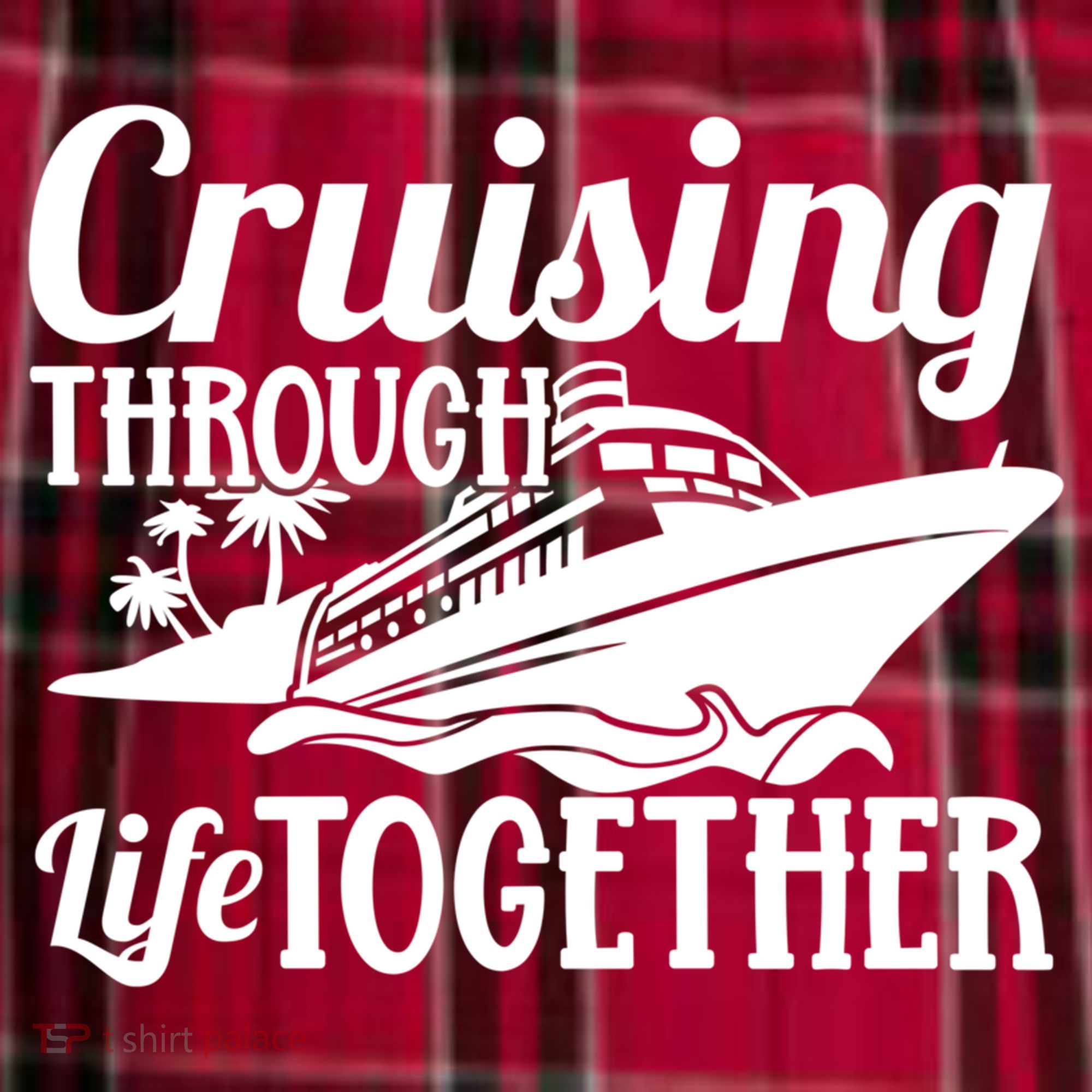 Couple Cruise Cruising Through Life Together Cute Gift Men's Flannel Plaid Pajama Pants