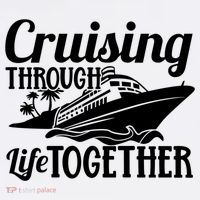 Couple Cruise Cruising Through Life Together Cute Gift Comfort Colors Garment-Dyed Hooded Sweatshirt thumb 2