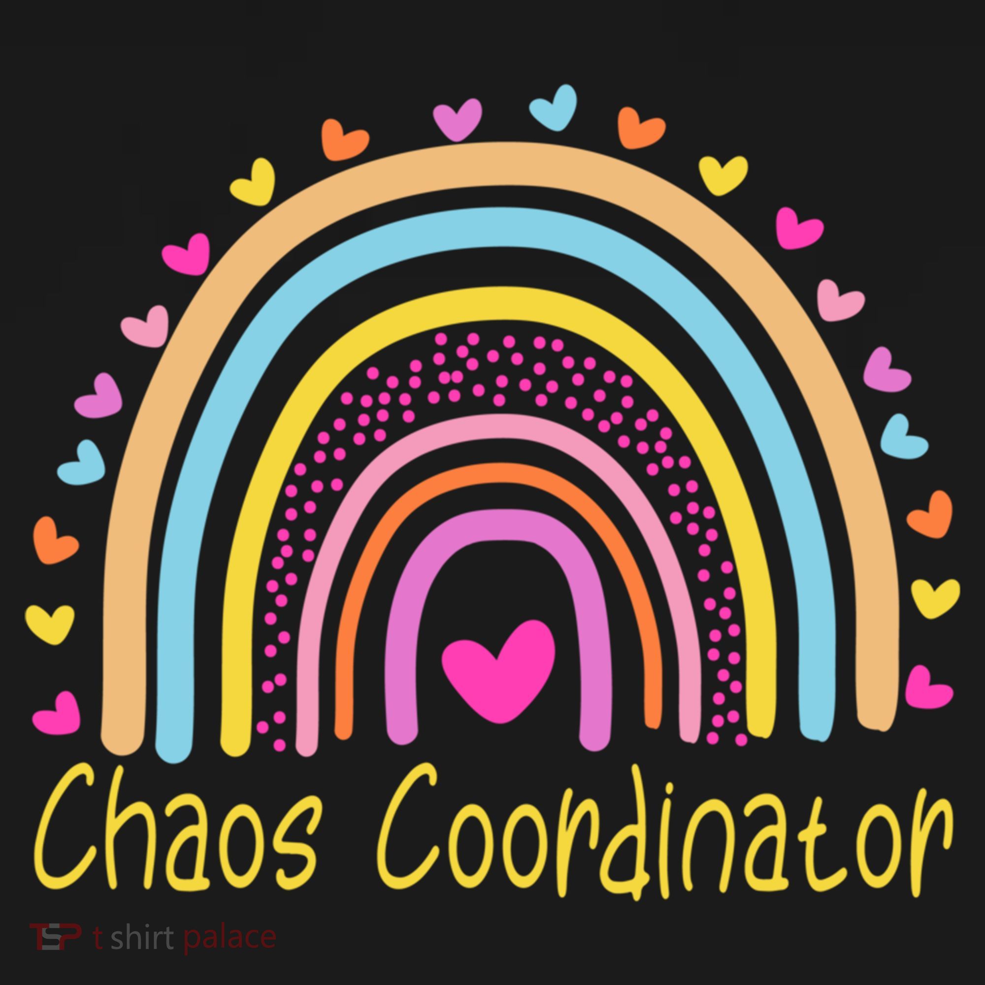 Childcare Chaos Coordinator Teacher Daycare Provider Rainbow Gift Doggie Tank