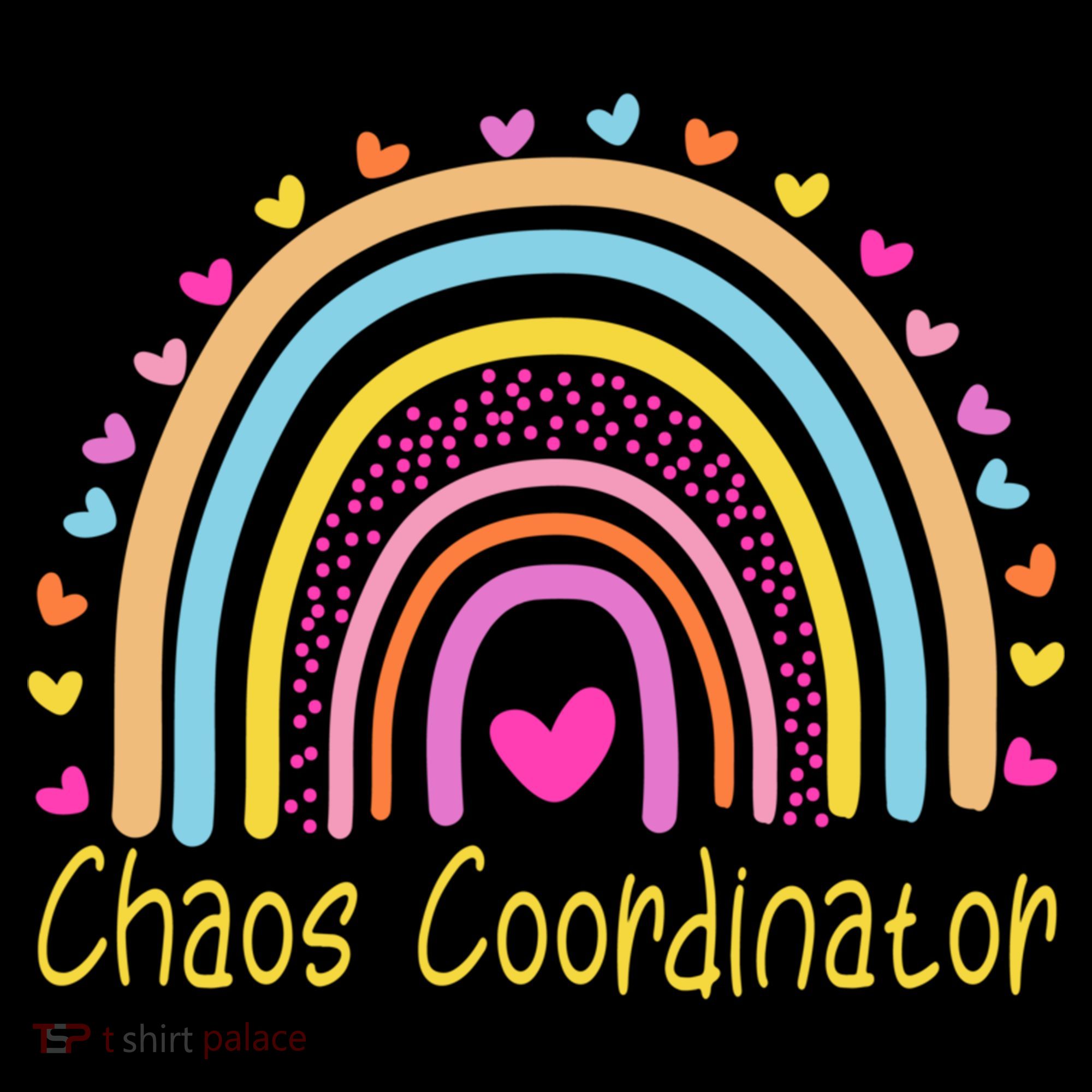 Childcare Chaos Coordinator Teacher Daycare Provider Rainbow Gift Women's Hoodie