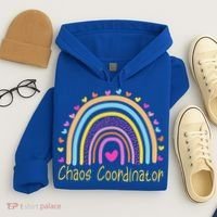 Childcare Chaos Coordinator Teacher Daycare Provider Rainbow Gift Hoodie thumb 4