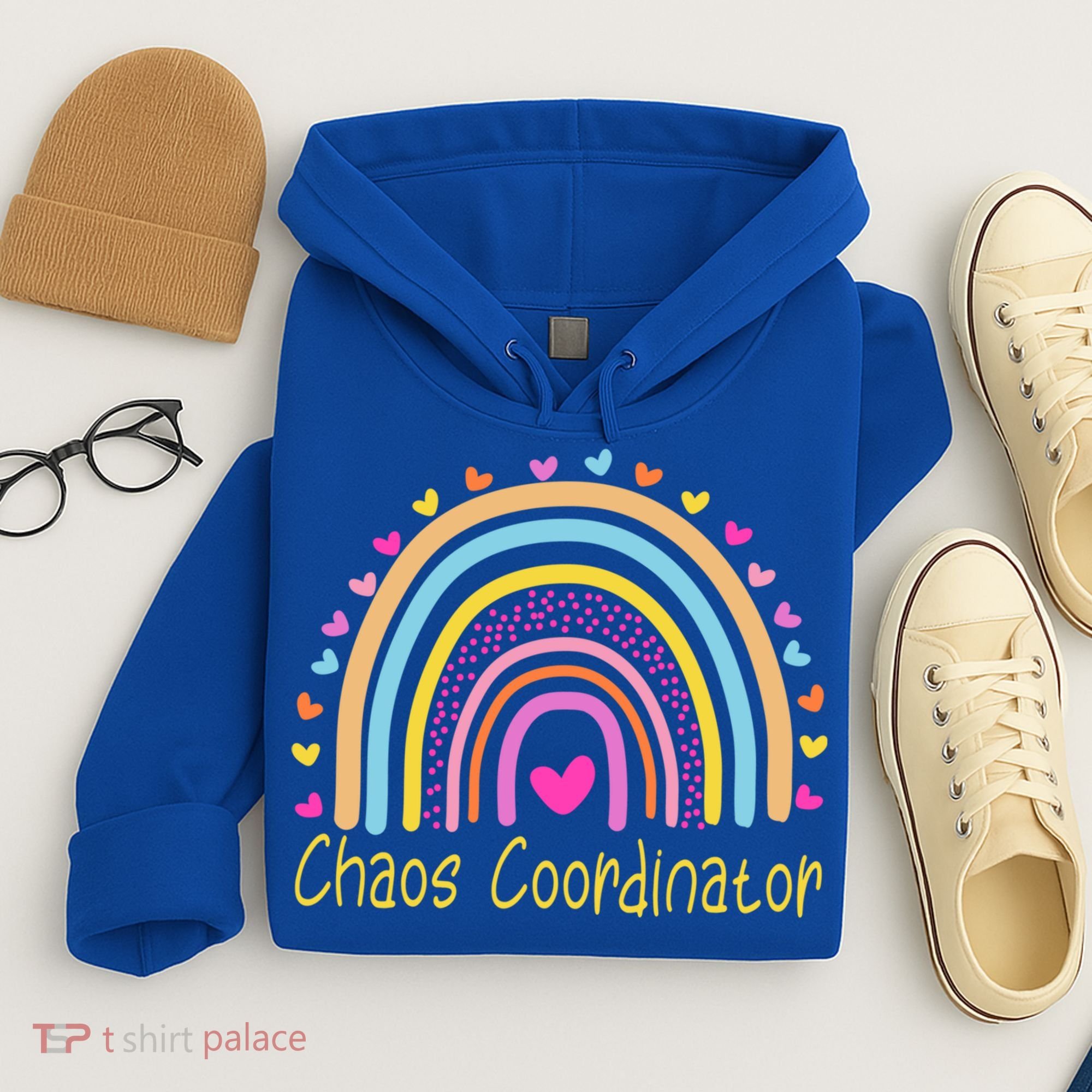 Childcare Chaos Coordinator Teacher Daycare Provider Rainbow Gift Hoodie