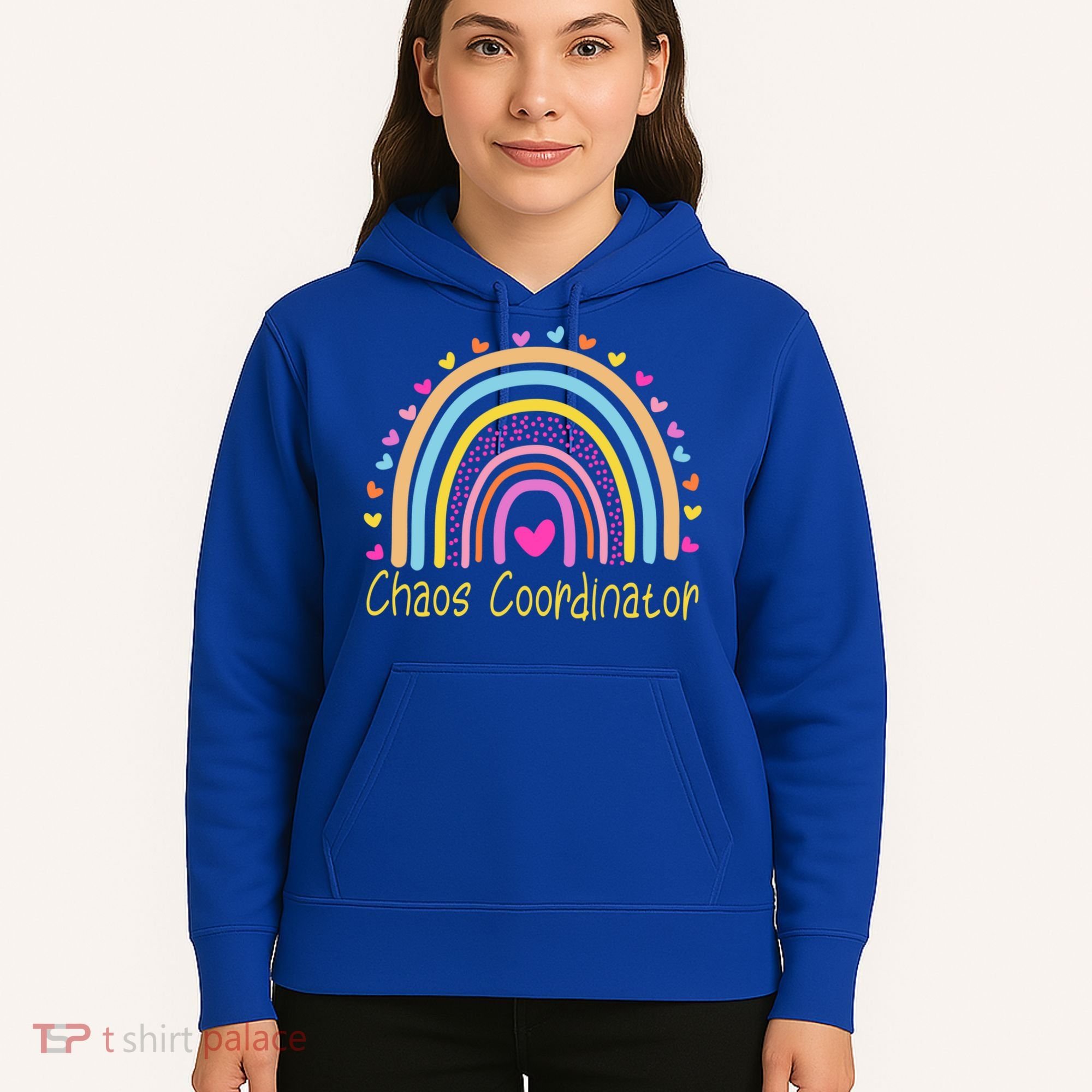 Childcare Chaos Coordinator Teacher Daycare Provider Rainbow Gift Hoodie