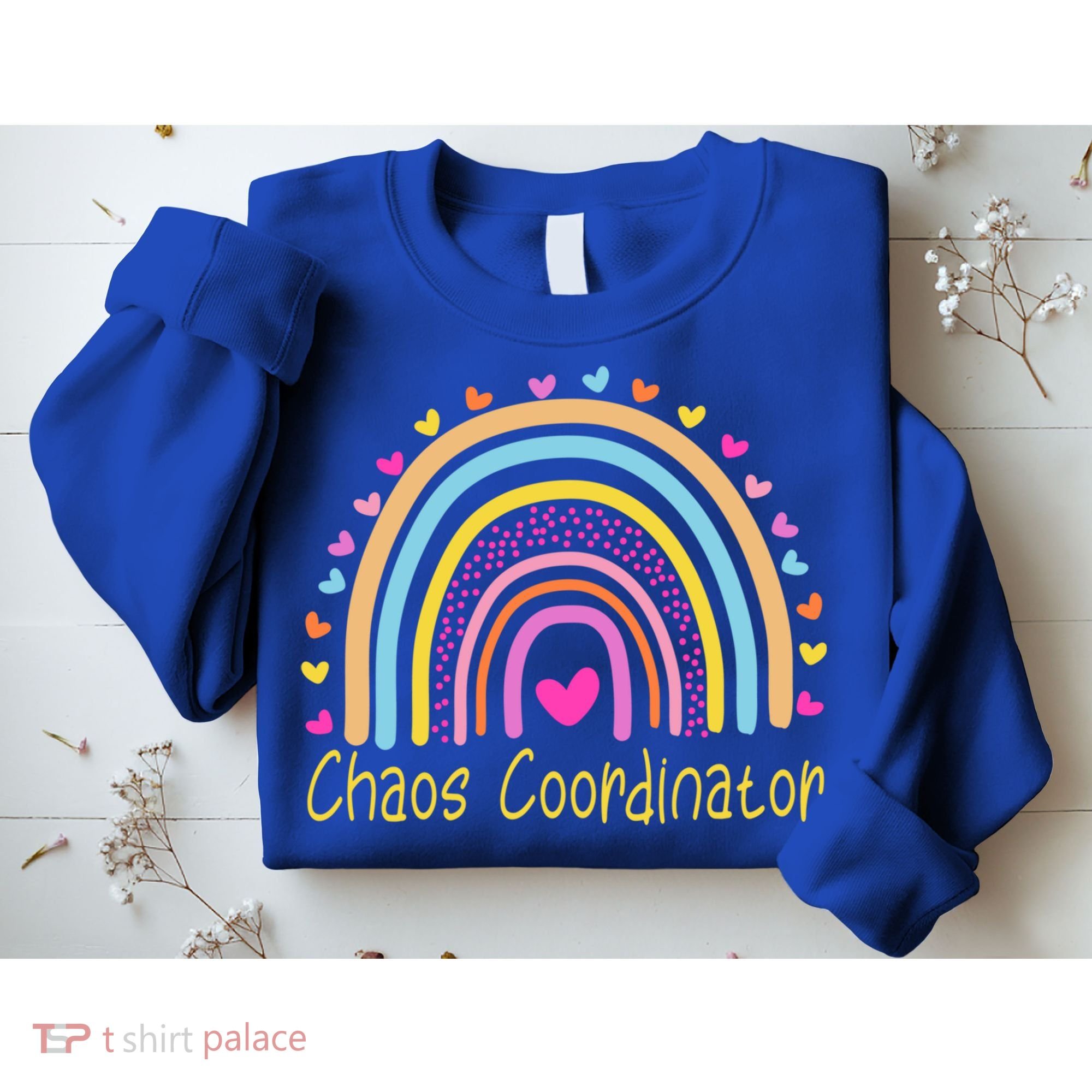 Childcare Chaos Coordinator Teacher Daycare Provider Rainbow Gift Sweatshirt