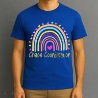 Childcare Chaos Coordinator Teacher Daycare Provider Rainbow Gift T-Shirt thumb 3