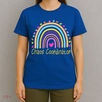 Childcare Chaos Coordinator Teacher Daycare Provider Rainbow Gift T-Shirt thumb 4