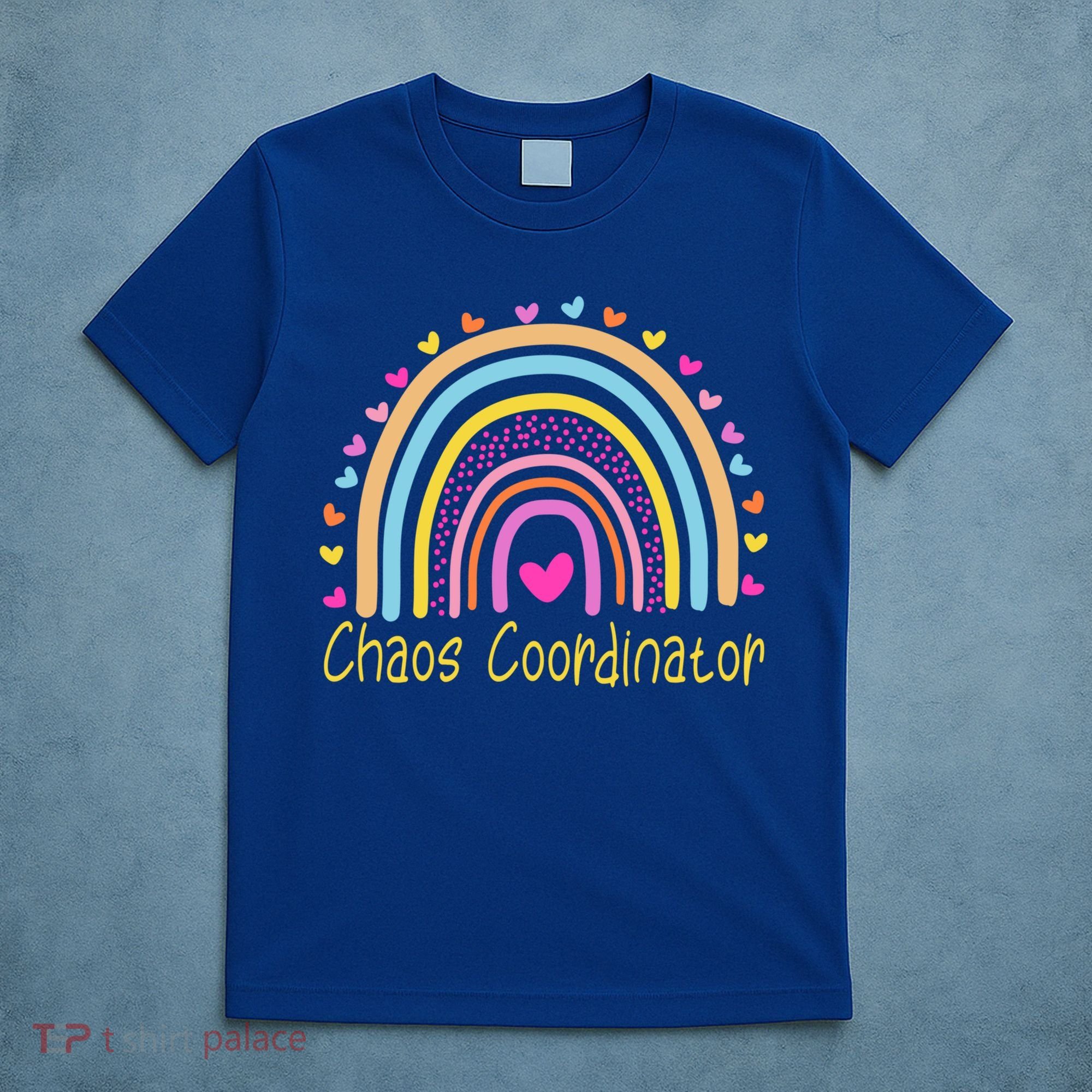 Childcare Chaos Coordinator Teacher Daycare Provider Rainbow Gift T-Shirt