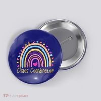Childcare Chaos Coordinator Teacher Daycare Provider Rainbow Gift Button thumb 0