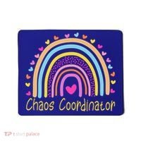 Childcare Chaos Coordinator Teacher Daycare Provider Rainbow Gift Mousepad thumb 0