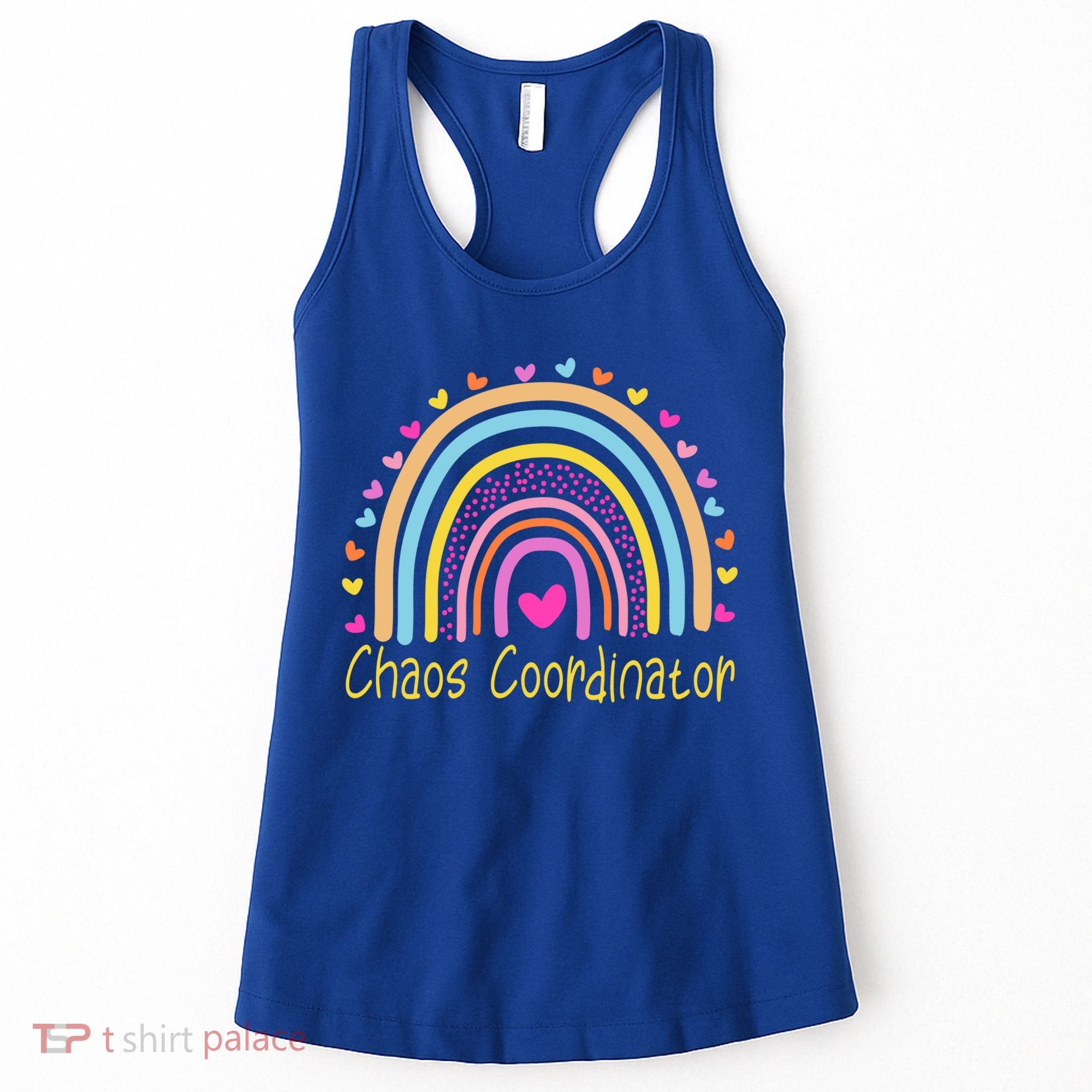 Childcare Chaos Coordinator Teacher Daycare Provider Rainbow Gift Women's Tank Top