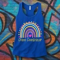 Childcare Chaos Coordinator Teacher Daycare Provider Rainbow Gift Women's Tank Top thumb 3